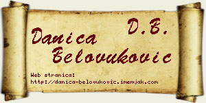 Danica Belovuković vizit kartica
